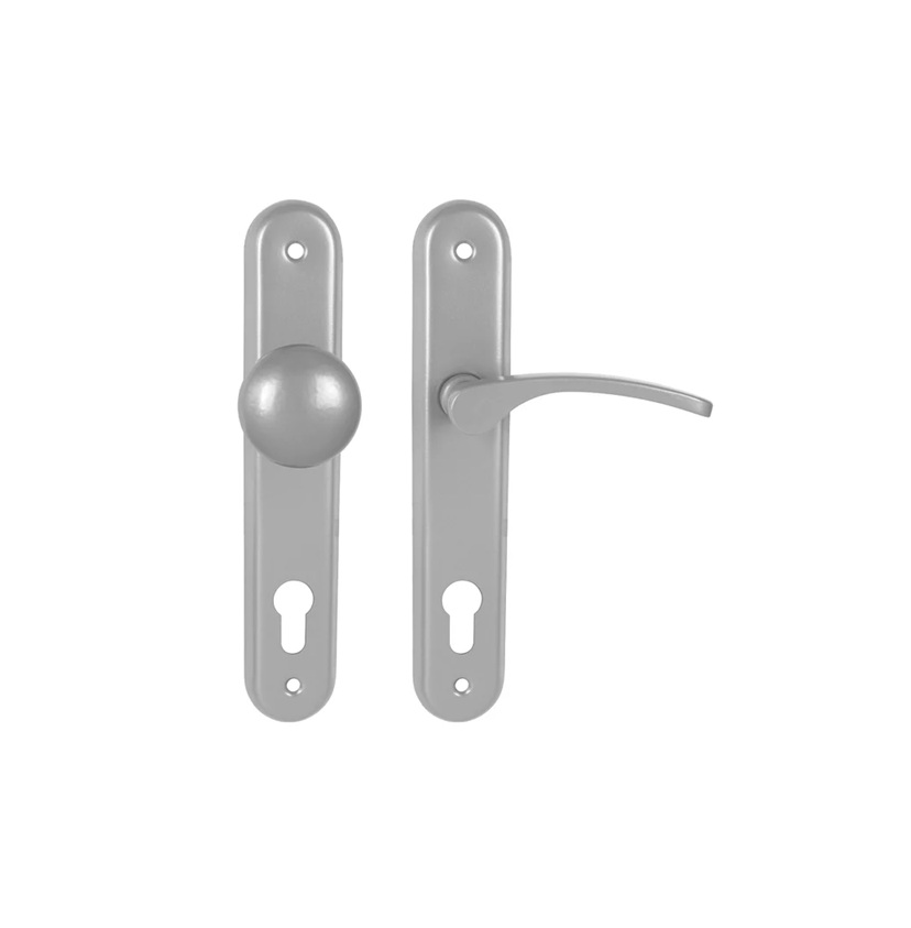 Klika/koule Laura PZ otvor pro vložku, 90 stříbrná pravá